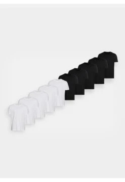 Pier One 10 Pack - T-Shirt Basic - White/Black -Heren Kleding Winkel a47858ffbc3a4fd8908751110de7e4fb