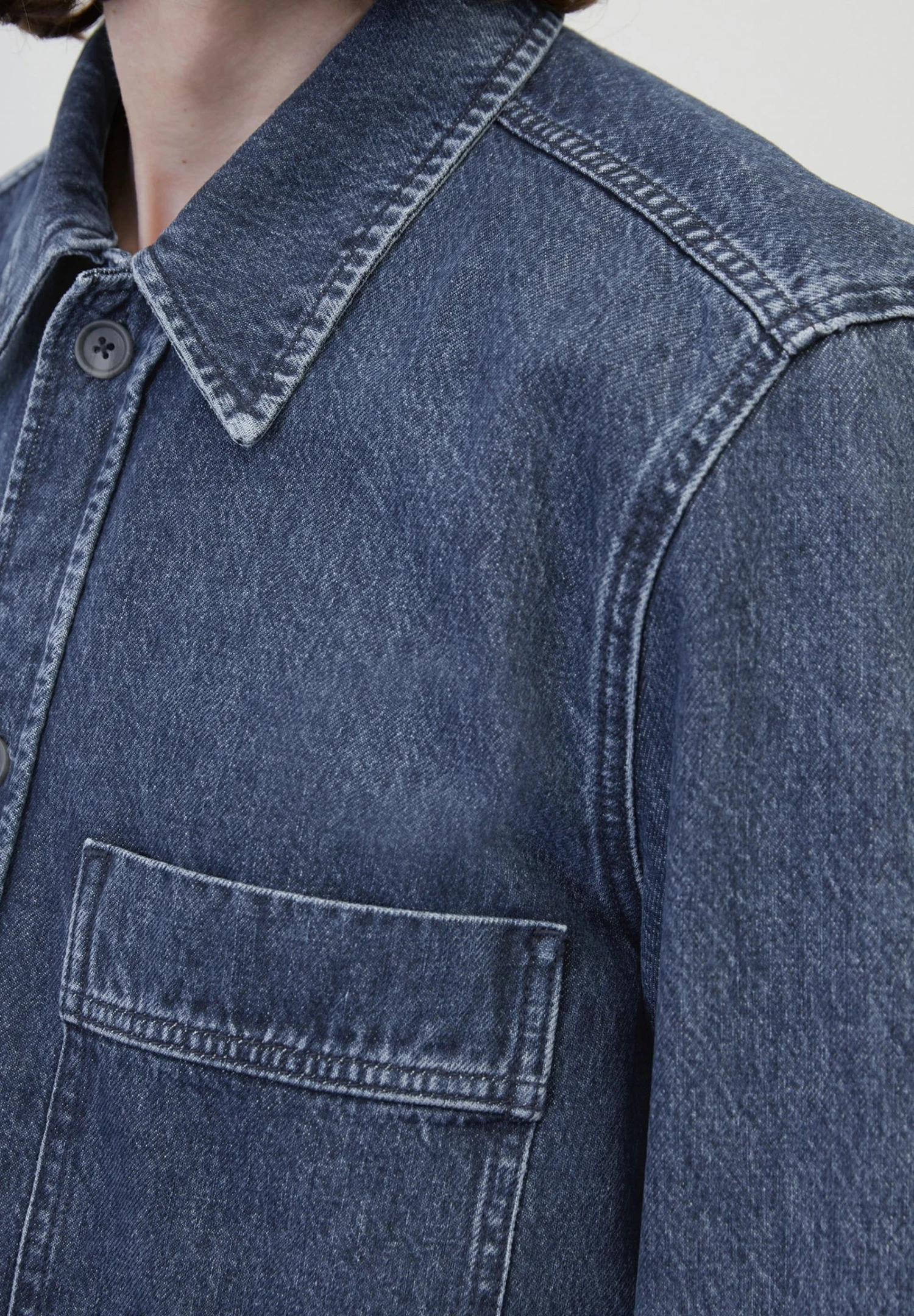 Marc O'Polo DENIM Regular - Overhemd - Multi Mid Blue Worn 3 Marc O'Polo DENIM Regular - Overhemd - Multi Mid Blue Worn - Afbeelding 3