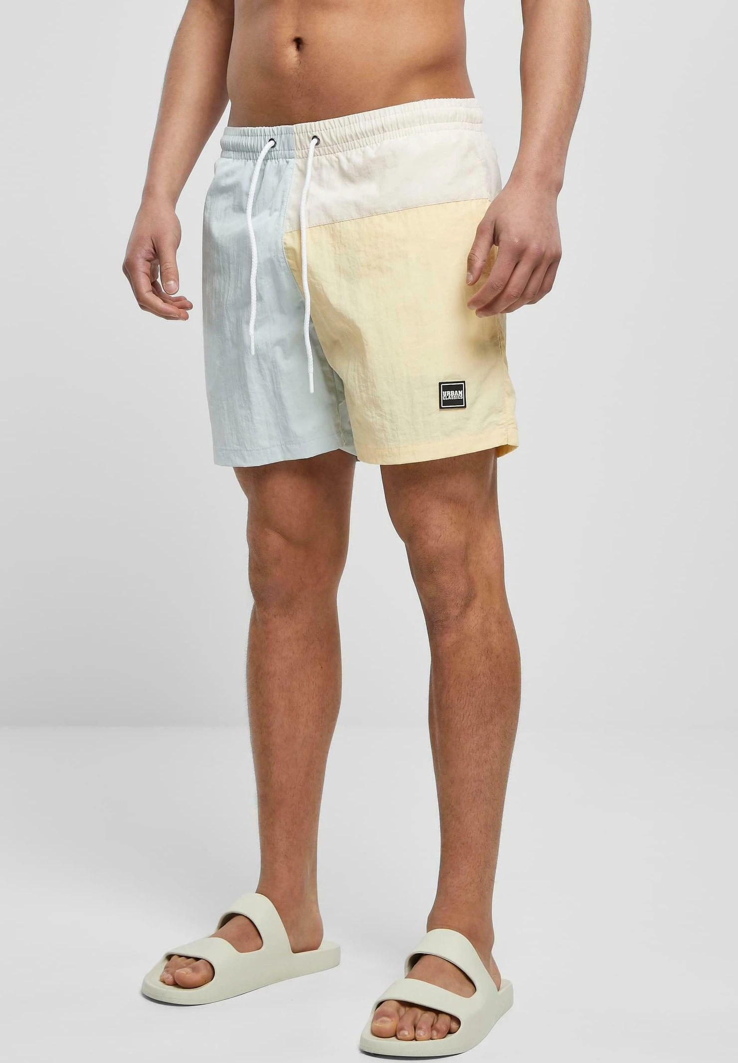 URBAN CLASSICS 3 Block - Zwemshorts - Pastelcream 1 URBAN CLASSICS 3 Block - Zwemshorts - Pastelcream