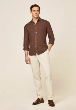 Hackett London Overhemd - Brown -Heren Kleding Winkel b4cc27d9b8a14e8e8a13c327edb73f06