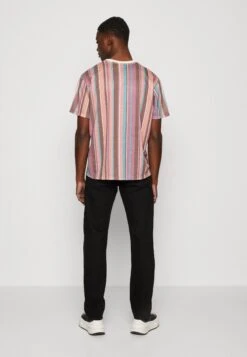 Kaotiko Luken Stripes Unisex - T-Shirt Print - Brown -Heren Kleding Winkel bb053a9ebb5b4dba9cf9ed6f2e1a86cc