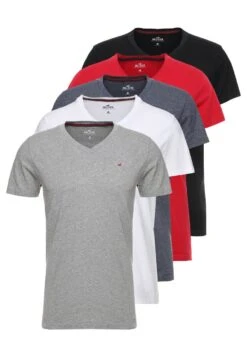 Hollister Co. 5 Pack- T-Shirt Print - White/Grey/Red/Navy Texture/Black -Heren Kleding Winkel c1f3610bce6a414db1a471e0a31d062f