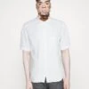 Marc O'Polo Kent Collar Short Sleeves One Rectangular Chest Pocket Linen - Overhemd - White