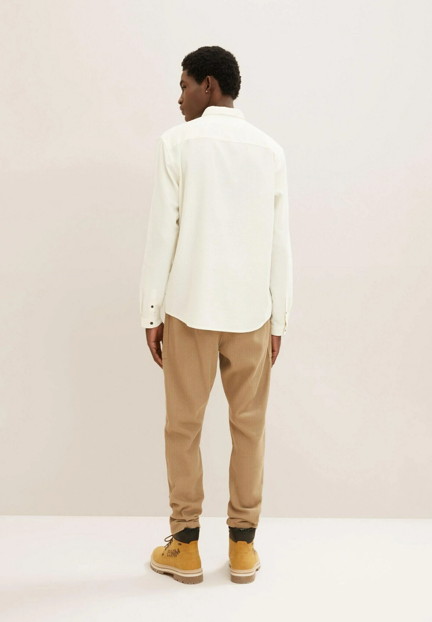 TOM TAILOR Denim Mit Struktur - Overhemd - Soft Light Beige 3 TOM TAILOR Denim Mit Struktur - Overhemd - Soft Light Beige - Afbeelding 3