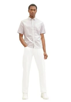 Tom Tailor Mit Struktur - Overhemd - Pink Off White Structure