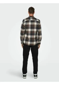 Only & Sons Onsgudmund Life Ls 3T Check Noos - Overhemd - Hot Fudge -Heren Kleding Winkel ce31fdc275604437b0343024e128786a