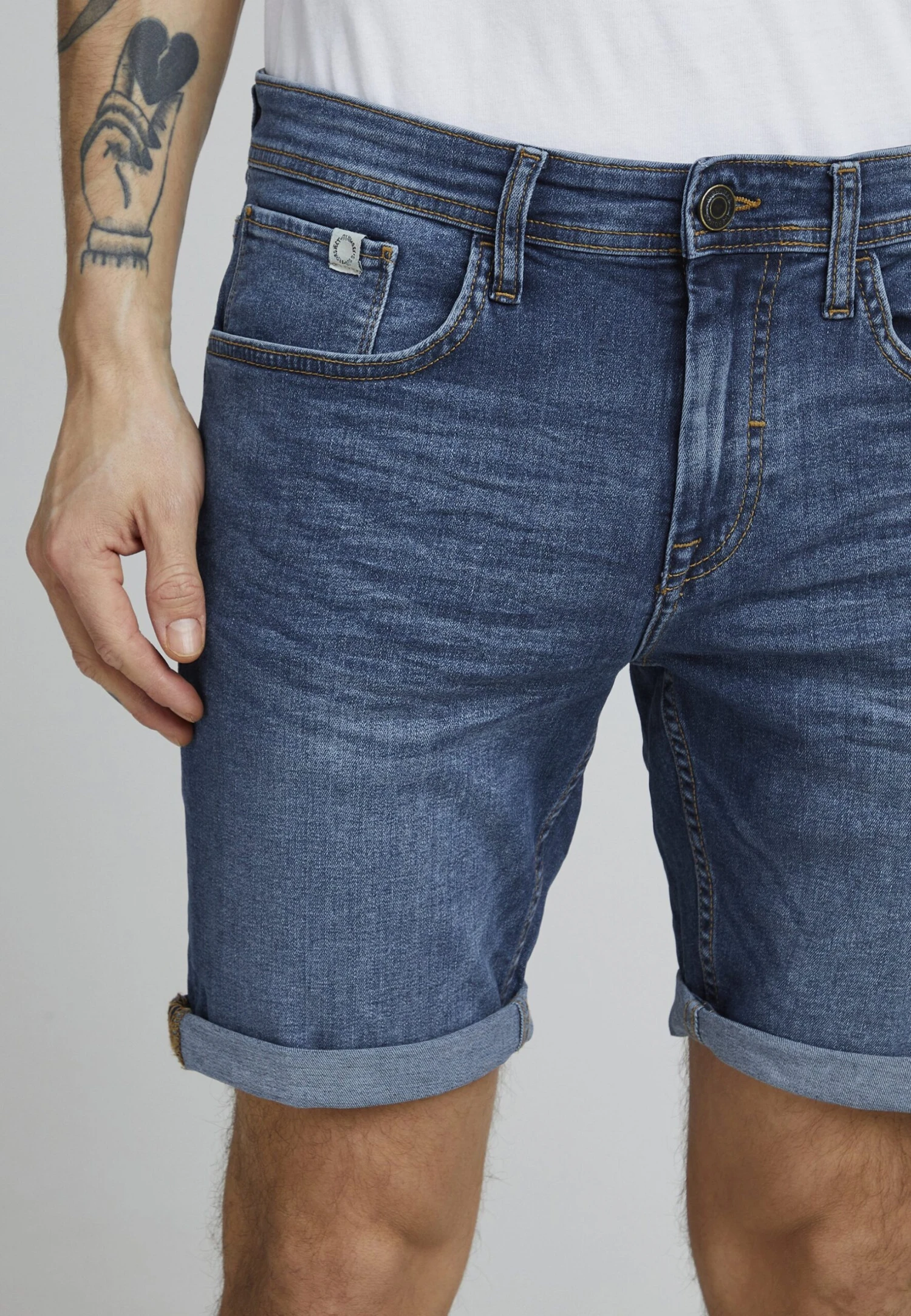 Jeansshort - Denim Middle Blue 4 Jeansshort - Denim Middle Blue - Afbeelding 4