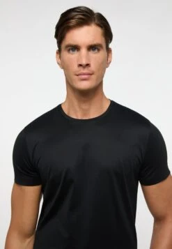 Eterna Soft Tailoring - T-Shirt Basic - Schwarz -Heren Kleding Winkel d46794741a2c493a904ab30c2280ecde