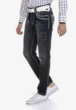 Cipo & Baxx Slim Fit Jeans - Darkblue -Heren Kleding Winkel d8638904f4e24e229e9ec3ccf7119984