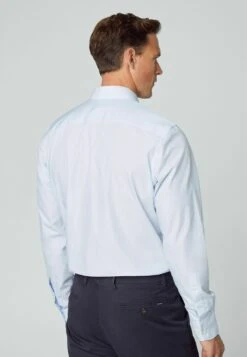 Hackett London Micro- Zakelijk Overhemd - Blue White -Heren Kleding Winkel e3e9933635014b89b80950ae76e50d89
