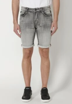 Koroshi Regular Fit- Jeansshort - Denim Gris Grey Denim