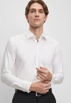 Boss Hank - Zakelijk Overhemd - White -Heren Kleding Winkel e90cf00860c9443c8d5df12a732c3de0