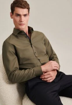 Seidensticker Spread Patch- Zakelijk Overhemd - Green -Heren Kleding Winkel eb00799bb6784548b7fb4392171ce3fd