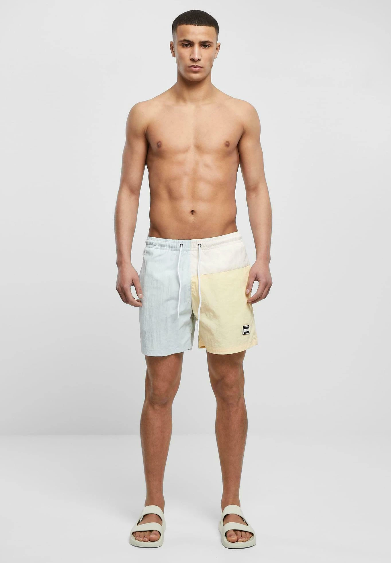 URBAN CLASSICS 3 Block - Zwemshorts - Pastelcream 2 URBAN CLASSICS 3 Block - Zwemshorts - Pastelcream - Afbeelding 2