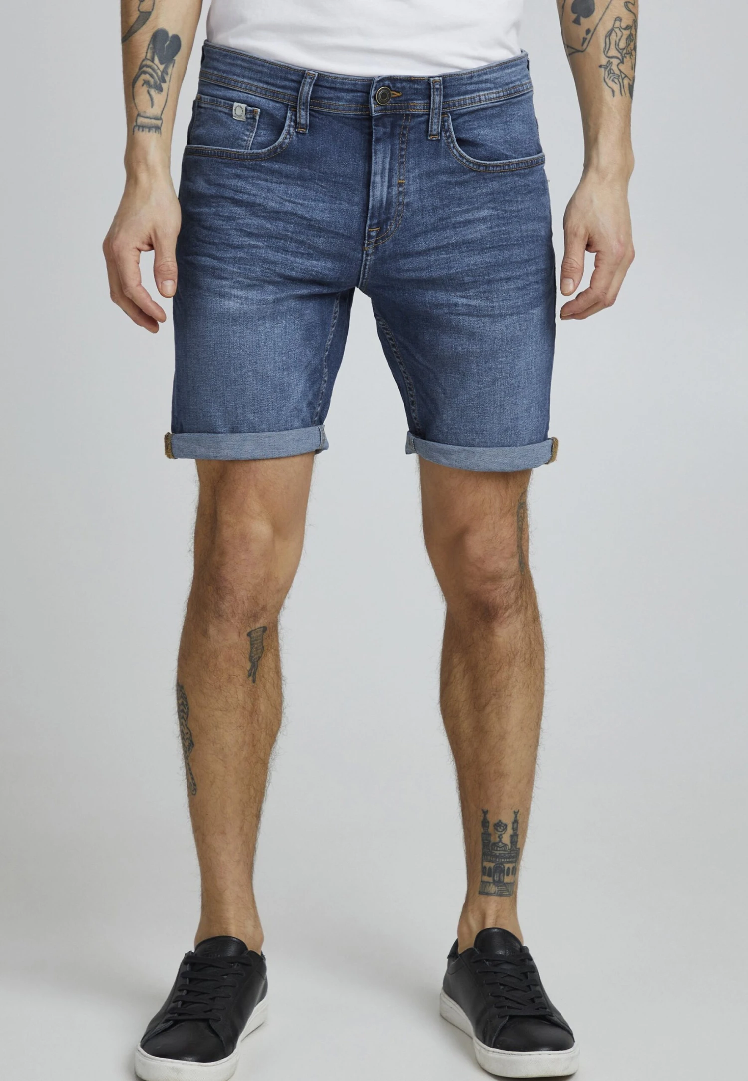 Jeansshort - Denim Middle Blue 1 Jeansshort - Denim Middle Blue