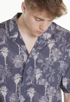 Elmer Palm - Overhemd - Navy Blue -Heren Kleding Winkel f3b107b6a0a24a189d1f984f072da7b5