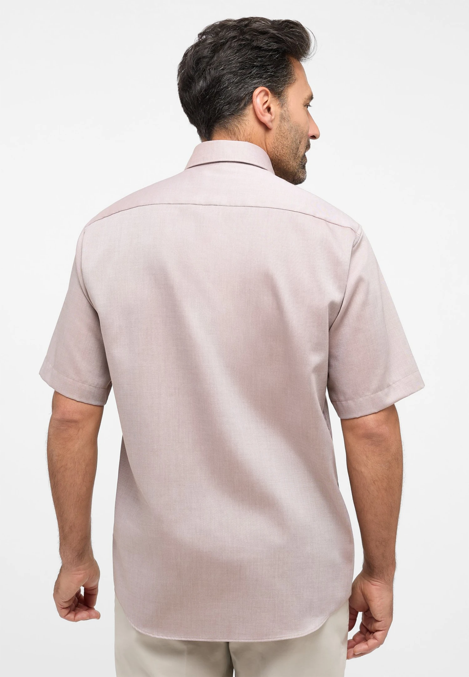 Eterna Unifarbenes Oxford Kurzarm Comfort Fit - Overhemd - Beige 2 Eterna Unifarbenes Oxford Kurzarm Comfort Fit - Overhemd - Beige - Afbeelding 2