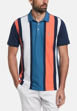 Original Penguin Interlock Striped - Poloshirt - Dress Blues